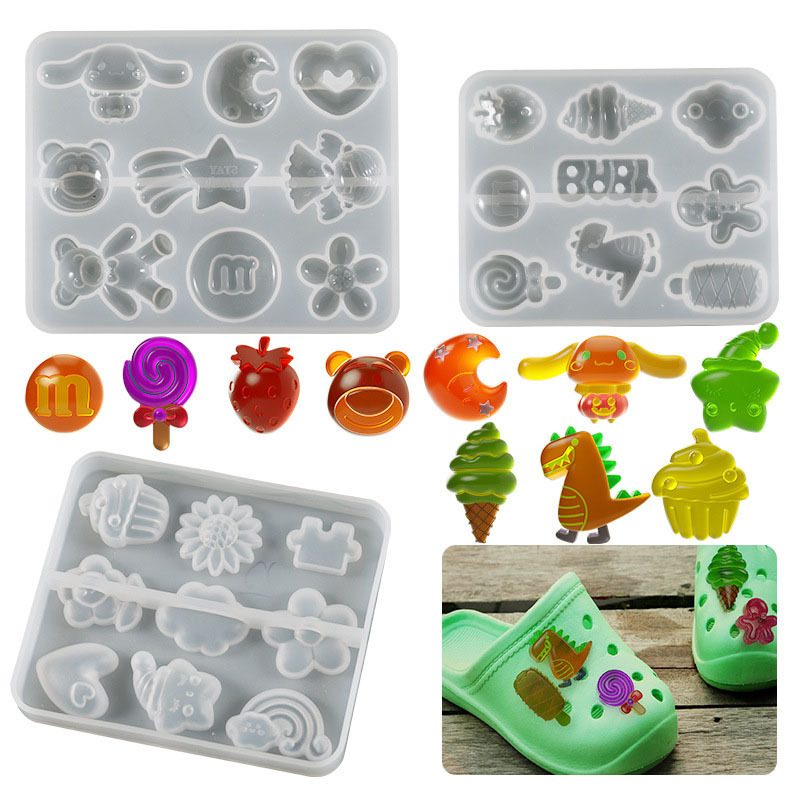 Croc Charm Flower Resin mold (RUUIPON-677)