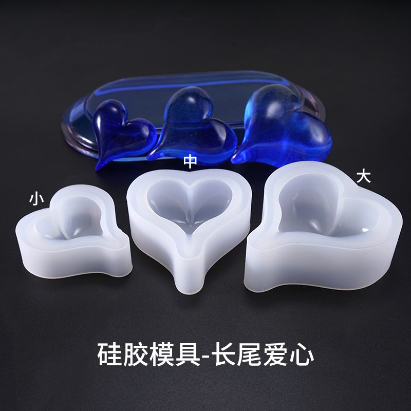 Long Tail Heart Resin mold (RUUIPON-694)