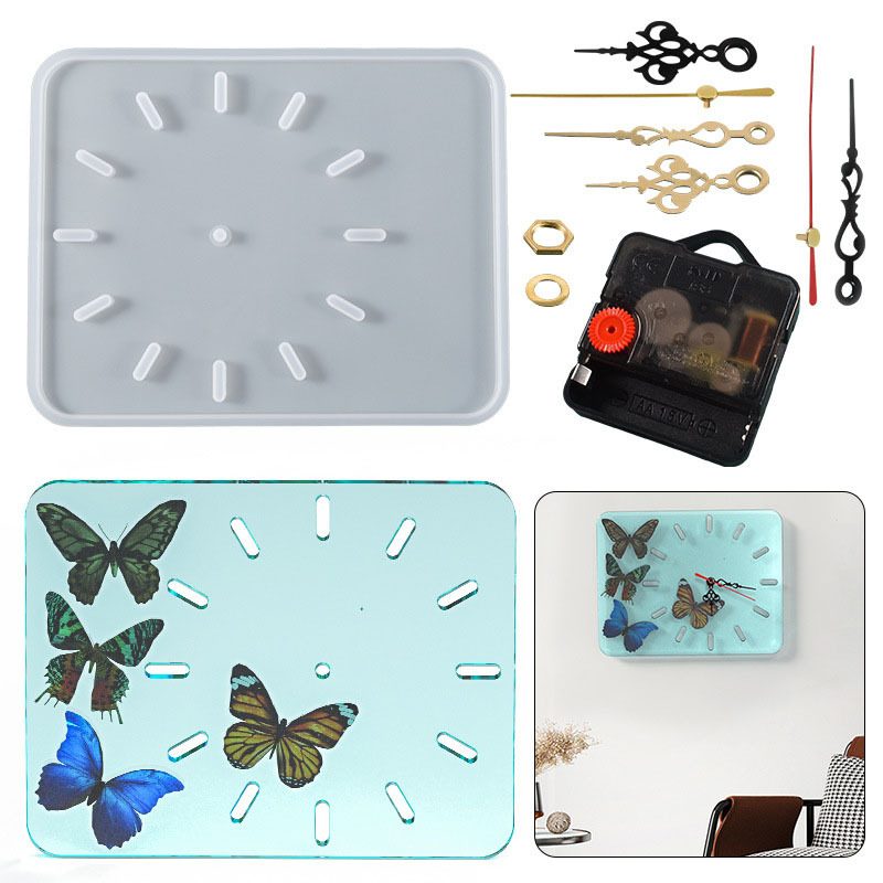 Rectangle Clock Resin mold (RUUIPON-712)