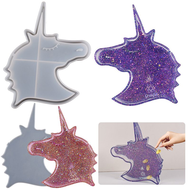 Unicorn Piggy Bank Storage Box mold (RUUIPON-775)
