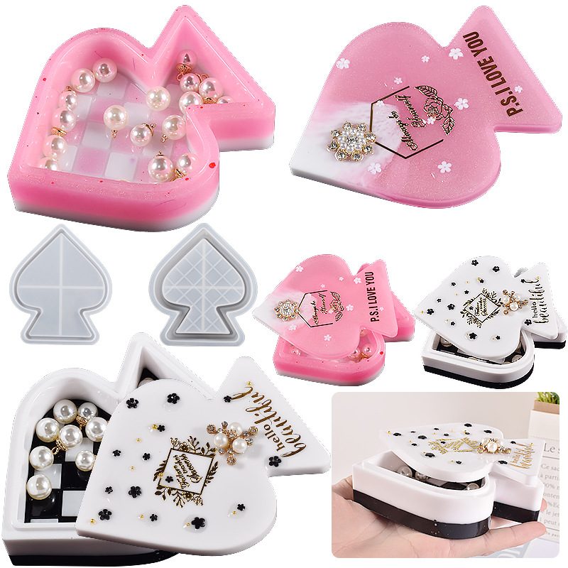 Spade Ace Peach Heart Storage Box mold (RUUIPON-777)