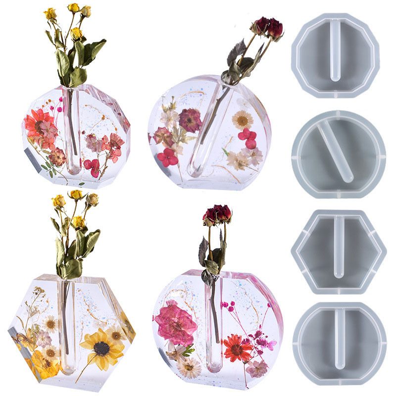 Test Tube Irregular Vase mold (RUUIPON-824)