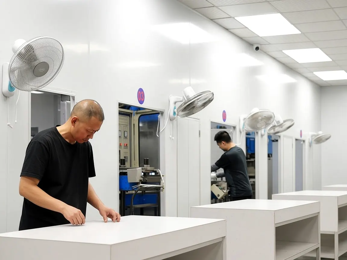 White finishing room at the RUUIPON Shenzhen silicone mold workshop